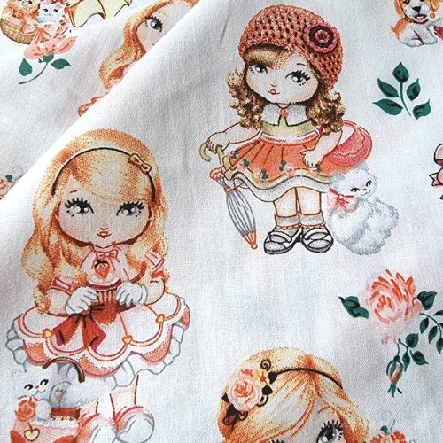 Játék Babák pamut perkál 150 cm széles (13171)