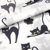 Black cat cotton percale, 150 cm wide (13285-1)