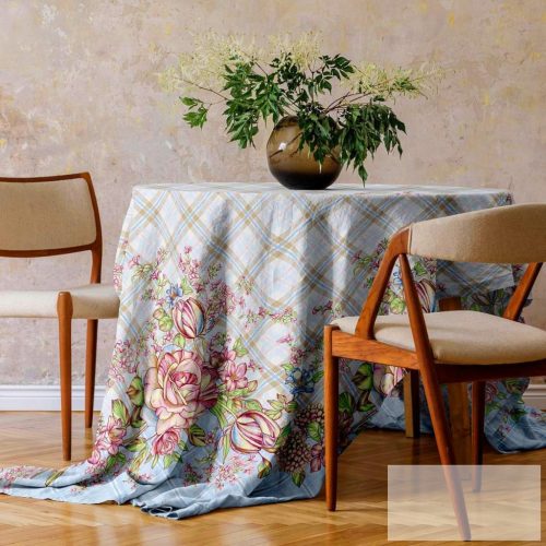 Festői virágok, pamutvászon half panama 150 cm széles