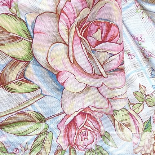 Festői virágok, pamutvászon half panama 150 cm széles