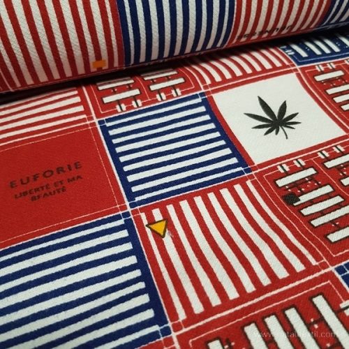 Piros-kék kockás prémium flanel