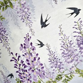 Lila orgona vastag 50 cm széles pamutvászon