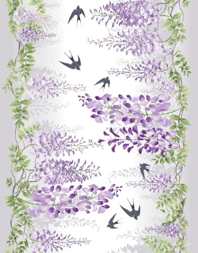 Lila orgona vastag 50 cm széles pamutvászon