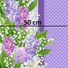 Lilies of the valley-hyacinths waffle fabric 50 cm width