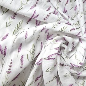 Levendula mintás pamut muszlin (dupla géz)
