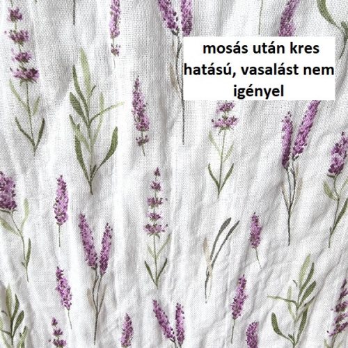 Levendula mintás pamut muszlin (dupla géz)
