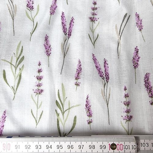 Levendula mintás pamut muszlin (dupla géz)