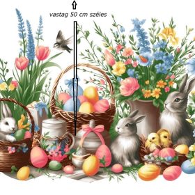 Húsvéti nyuszi 50 cm széles vastag pamutvászon