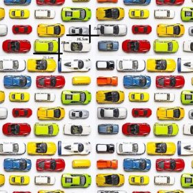 Színes autok pamut perkál 150 cm széles (4613)