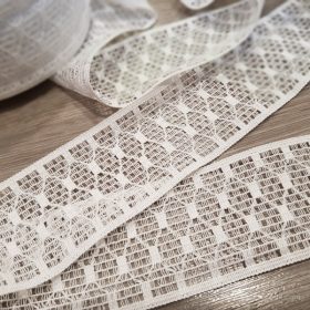 Fehér pamut cspke szalag 55 mm