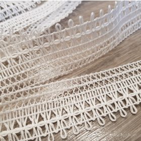 Fehér pamut cspke szalag 34 mm