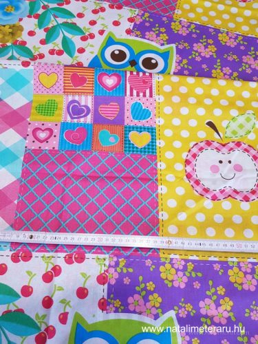 Színes patchwork pamut perkál-finom pamutvászon