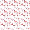 Flamingó fehér alapon designer pamut perkál-finom pamutvászon