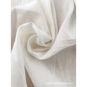 Jacquard szövésű fehér lenvászon - 245 cm széles