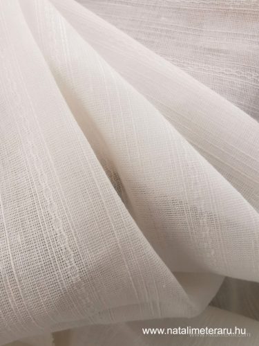 Jacquard szövésű fehér lenvászon - 245 cm széles