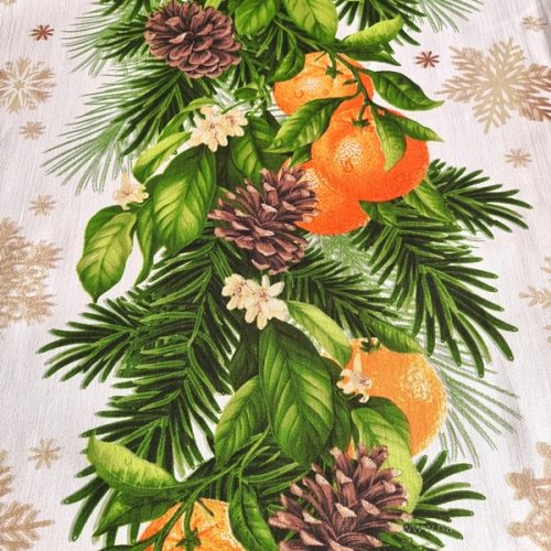 Karácsonyi mandarinok 50 cm-es vastag pamutvászon